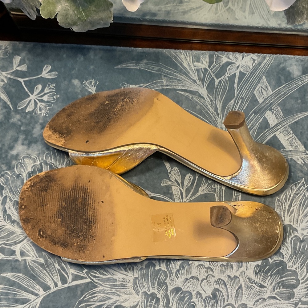 Steve Madden Metallic Gold Heels - Picture 5 of 6
